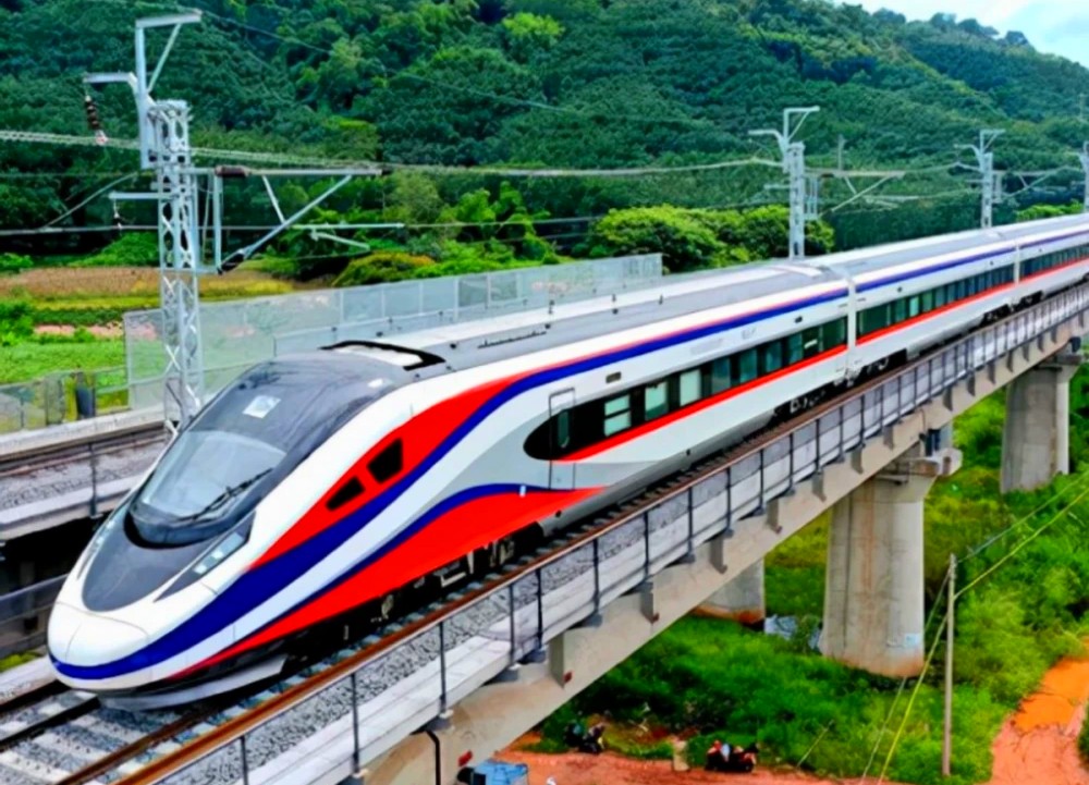 China-Laos Railway and High Speed Bullet Trains Train